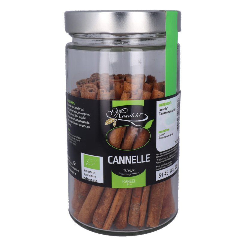 Cannelle bio* - Bâton - Pot verre 720 ml 220 g épice bio