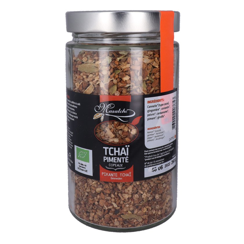 Tchaï pimenté bio* - Concassé(e) - Pot verre 720 ml 260 g épice bio