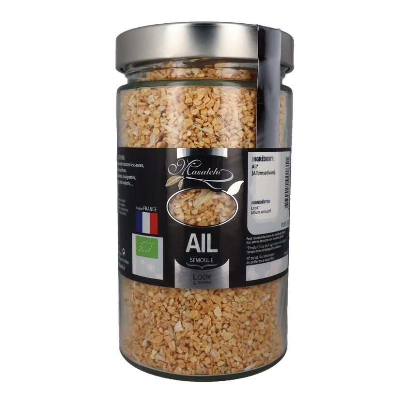 Ail bio* FRANCE - Concassé(e) - Pot verre 720 ml 350 g épice bio